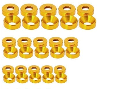 Runder Abstandshalter aus Aluminiumlegierung, flache Unterlegscheiben aus Edelstahl, Mdingbao-flache Unterlegscheiben aus Aluminium, bunt eloxiert, Senkkopfschrauben-Unterlegscheiben, 20 Stück Runder Abstandshalter aus Aluminiumlegierung, flache Unterlegscheiben aus Edelstahl, Mdingbao-flache Unterlegscheiben aus Aluminium, bunt eloxiert, Senkkopfschrauben-Unterlegscheiben, 20 Stück von JVNALwnkv