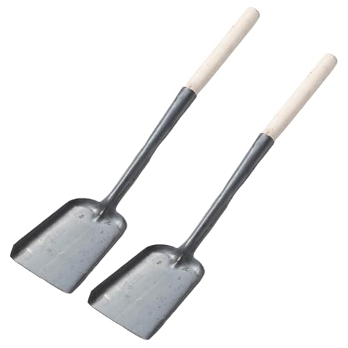 Schaufel for Graben, Gartenschaufel aus Holz, ergonomische Kaminschaufel aus Metall mit langem Griff for einfachen Entfernen der Asche und Reinigen von JVNALwnkv