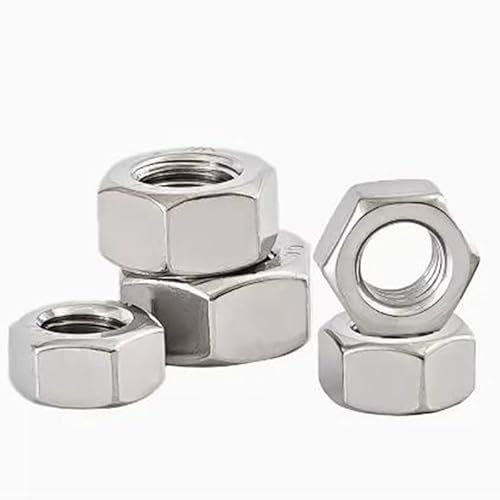 Sechskantmutter aus Kohlenstoffstahl, Edelstahlmutter, 5/10/20/50 Stück M1 M1.2 M1.4 M1.6 M2 M2.5 M3 M3.5 M4 M5 M6 M8 Sechskantmutter aus Edelstahl 304 DIN934(M2.5 X50pcs) von JVNALwnkv