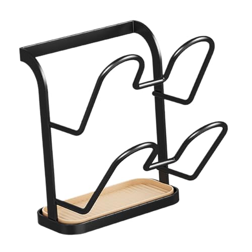 Topfdeckelhalter, Gitter, Wandhalterung, Topfregal, stabiles Schneidebrettregal, hängende Aufbewahrung, Wandregal for Kochgeschirr, Löffel, Topfdeckel von JVNALwnkv