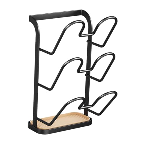 Topfdeckelhalter, Gitter, Wandhalterung, Topfregal, stabiles Schneidebrettregal, hängende Aufbewahrung, Wandregal for Kochgeschirr, Löffel, Topfdeckel von JVNALwnkv