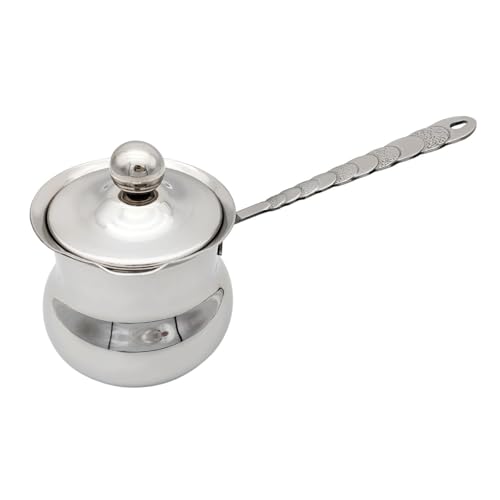 Türkische Kaffeekanne, Heizteekanne, Teetasse, tragbar, rostbeständig, mit Griff, Butterschmelzkanne, Schmelztopf for Schokolade Türkische Kaffeekanne, Heizteekanne, Teetasse, tragbar, rostbeständig, mit Griff, Butterschmelzkanne, Schmelztopf for Schokolade von JVNALwnkv