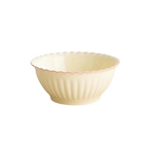 Vintage-Reisschüsseln, Keramikgeschirr-Reisschüssel. Einfache und exquisite cremefarbene Reisschüssel aus Keramik for den Haushalt mit kreativer Persönlichkeit. von JVNALwnkv