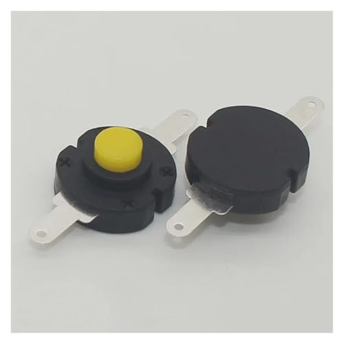 10pcs 13 * 14mm flashlight switch 13 * 14 flat foot ON OFF yellow button switch AC250V 1.5A Control switch von JVNTOPIHW