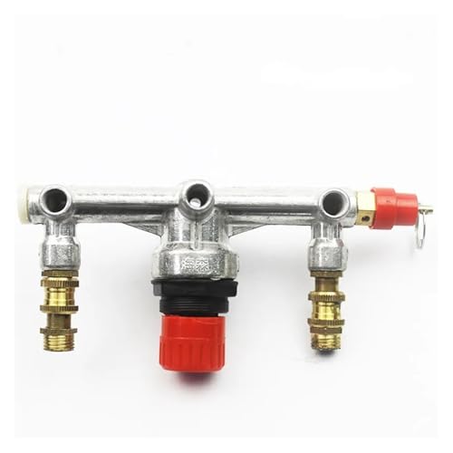 1pc Air Compressor Push-Pull Valve Switch Control Manifold Regulator Gauges Aluminum Bracket Red Cap Pressure Valve Control switch von JVNTOPIHW
