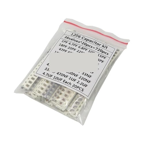 36Values 1pF-10uF Electronic Capacitor Set 1206 SMD Ceramic Capacitor Assortment Kit 22PF 47PF 22NF 100NF 2.2UF 4.7UF Capacitors Capacitance Meters 36Values 1pF-10uF Electronic Capacitor Set 1206 SMD Ceramic Capacitor Assortment Kit 22PF 47PF 22NF 100NF 2.2UF 4.7UF Capacitors Capacitance Meters von JVNTOPIHW