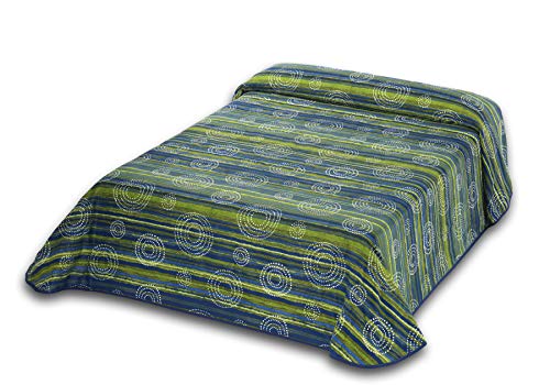 JVR Enzo Tagesdecke Bouti, Baumwolle-Polyester, blau, Cama 105 cm von JVR