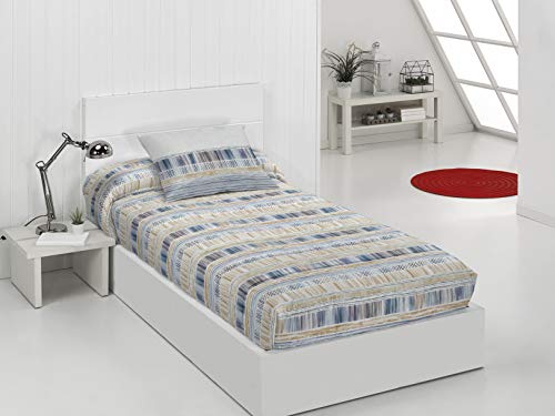 JVR Luna Steppdecke, verstellbar, Polyester, Blau, 160 cm Bett von JVR