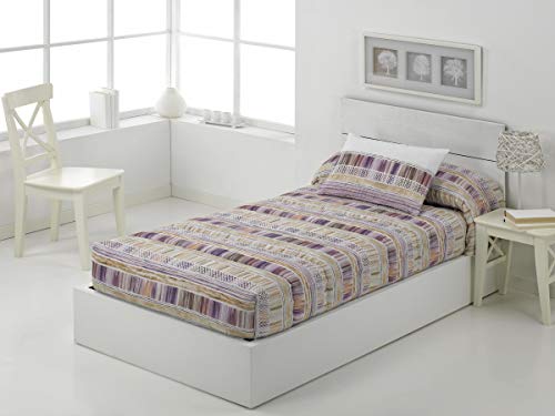 JVR Luna Steppdecke, verstellbar, Polyester, Violett, Bett mit 120 cm von JVR