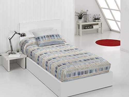 JVR Luna Steppdecke, verstellbar, Polyester, Blau, für 105 cm breite Betten von JVR