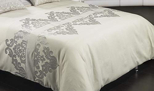 JVR Tiffany Bettbezug, Baumwolle-Polyester, grau, Cama 150 cm von JVR