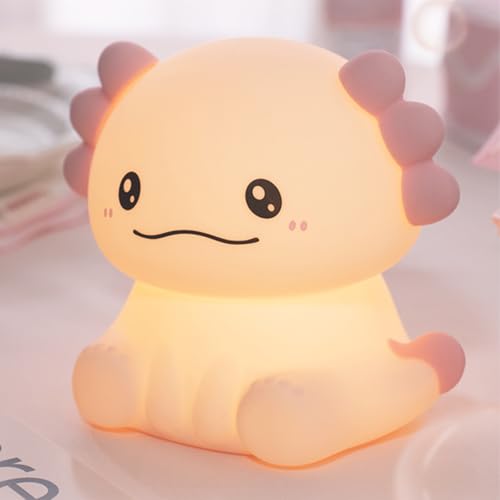 JVURICE Axolotl Nachtlicht Kinder Silikon Lampe Dimmbar Tier Touch Aufladbare Kinderlicht Schlafzimmer Led Night Light Dekor Kinder Geschenke Für Mädchen Junge Weihnachtsgeschenke Schlummerleuchten JVURICE Axolotl Nachtlicht Kinder Silikon Lampe Dimmbar Tier Touch Aufladbare Kinderlicht Schlafzimmer Led Night Light Dekor Kinder Geschenke Für Mädchen Junge Weihnachtsgeschenke Schlummerleuchten von JVURICE