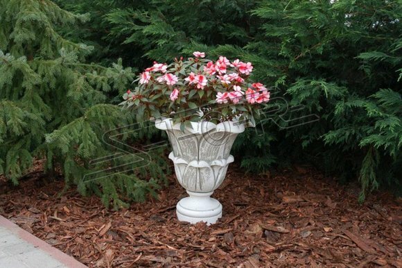 Blumenkorb Blumen Vase Gefäss Garten Terrasse Dekoration Statue Figuren von JVmoebel