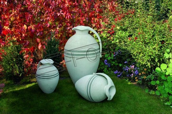 Blumenkübel Pflanz Kübel Dekoration Figur Blumentöpfe Garten Vasen von JVmoebel