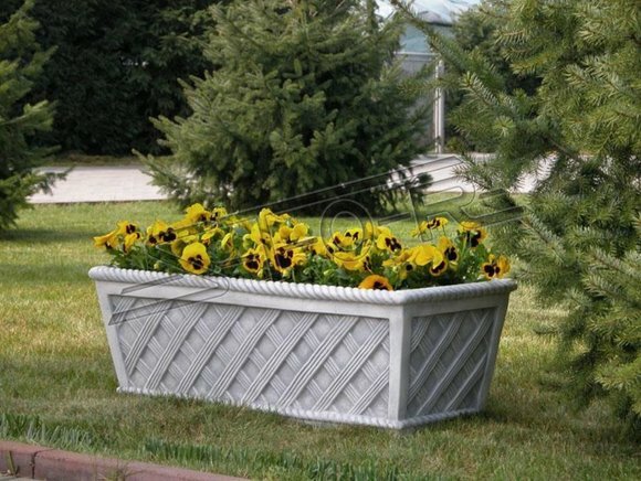 Blumentöpfe Kasten Topf Blumen Töpfe XXL Beton Garten Terrasse Skulptur von JVmoebel