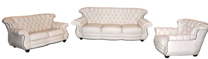 Chesterfield 3+2+1 Ledersofa Sofagarnitur Polster Couch Garnitur Robert von JVmoebel
