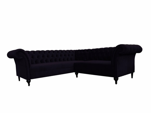 Chesterfield Ecksofa Eckcouch Designer Sofa Couch Samt Ledersofa SLIII von JVmoebel