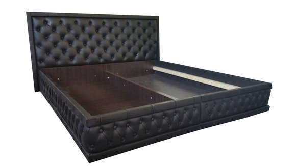 Chesterfield King Size Big Bett Designer Polster Betten Ehebett Lederbett von JVmoebel