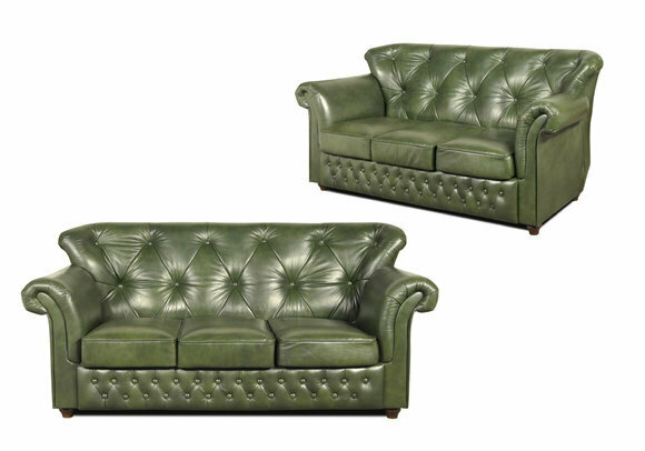 Chesterfield Möbel Sofa XXL Polster Sofas Couch Garnitur Leder Textil Stoff von JVmoebel