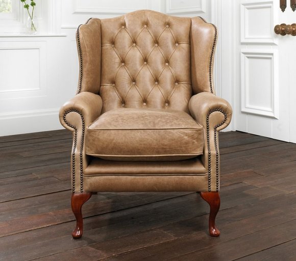 Chesterfield Sessel 1 Sitzer Polster 100 % Vollleder Ohrensessel Sofa von JVmoebel