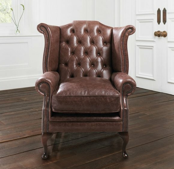 Chesterfield Sessel 1 Sitzer Polster 100 % Vollleder Ohrensessel Sofa von JVmoebel