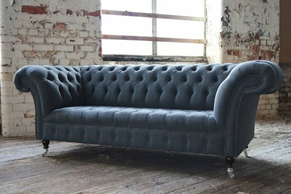 Chesterfield Sofa 3 SITZER Polster Designer Couchen Sofas Garnitur von JVmoebel