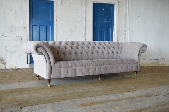 Chesterfield Sofa 4 SITZER XXL Polster Designer Couchen Sofas Garnitur von JVmoebel