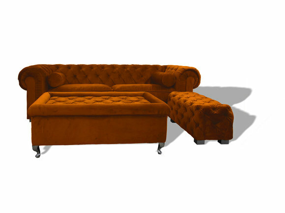 Chesterfield Sofa Polster Designer Couchen Sofas Garnitur Couch SLIII von JVmoebel