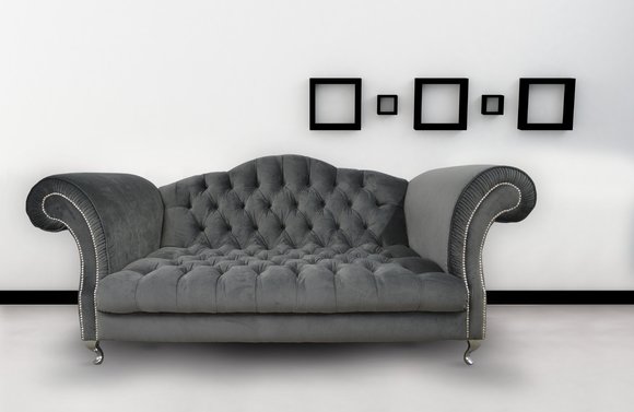 Chesterfield Sofa Polster Designer Couchen Sofas Garnitur Textil Stoff von JVmoebel