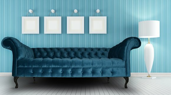 Chesterfield Sofa Polster Designer Couchen Sofas Garnitur Textil Stoff von JVmoebel