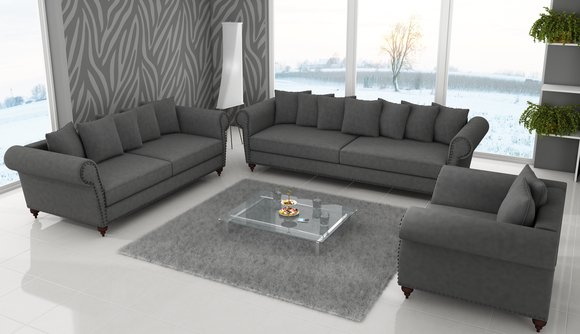 Chesterfield Sofagarnitur 5+4+1 Sofa Couch Polster Sitzer Big XXL Garnitur Neu von JVmoebel