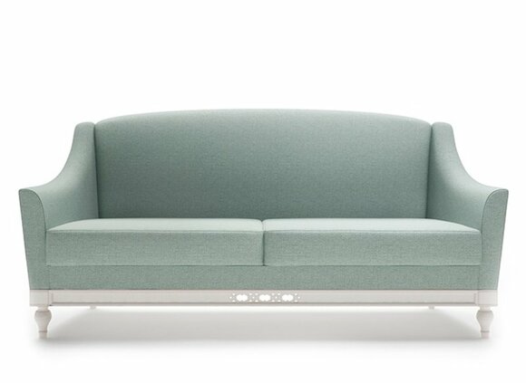 Chippendale Sofa 3 Sitzer Landhaus Stoffsofa mit Holz Designer Garnitur von JVmoebel