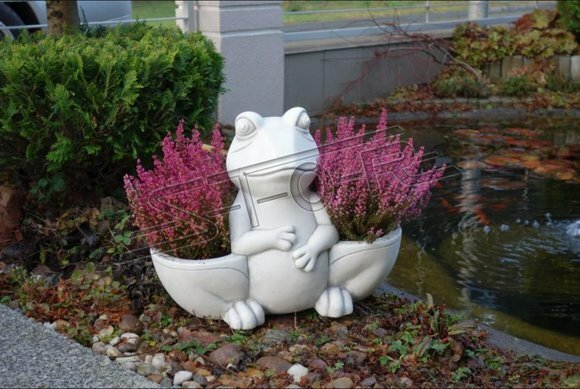 Design Blumentopf Top Pflanz Kübel Gefäß Töpfe Figur Gesicht Skulptur von JVmoebel