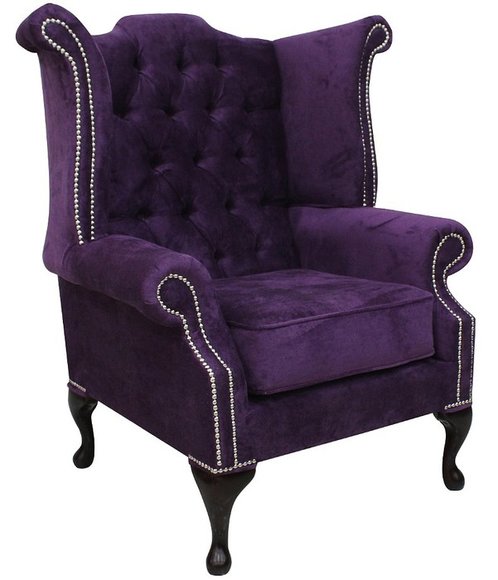 Echter Chesterfield Ohrensessel Sessel Couch Sofa Polster Sitz Lounge "Lila II" von JVmoebel