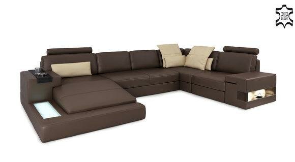 Ecksofa Couch Polster Wohnlandschaft Eck Garnitur Ecke Leder Textil von JVmoebel