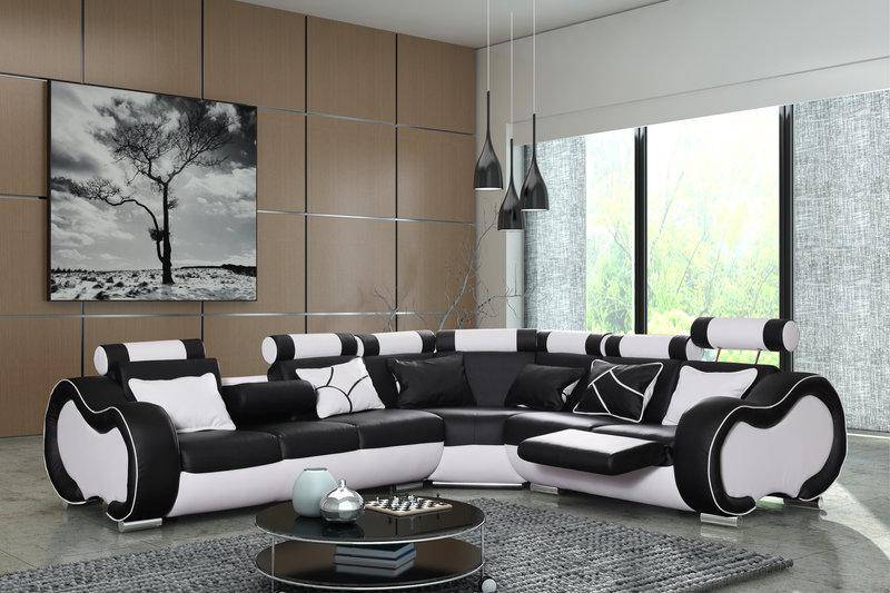 Ecksofa Couch SOLINGEN Sofa Couch Wohnlandschaft Relaxfunktion von JVmoebel