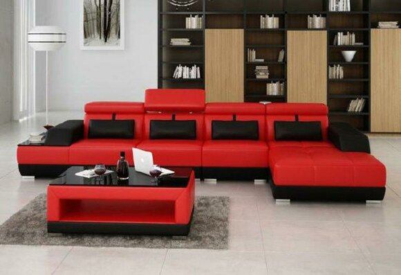 Ecksofa Wohnlandschaft Couch Polster L Form Garnitur Eck Couchen XXL von JVmoebel