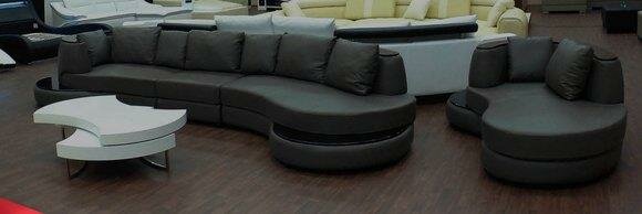 Ecksofa Wohnlandschaft Eck Leder Couch Garnitur Polster Ecke Sofa Sitz Neu PR-S von JVmoebel