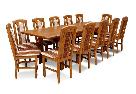 Essgruppe Esstisch Tisch mit 12 x Stühlen Model Z18 von JVmoebel