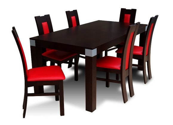 Essgruppe Esstisch Tisch mit 6 x Stühlen Model Z03 von JVmoebel