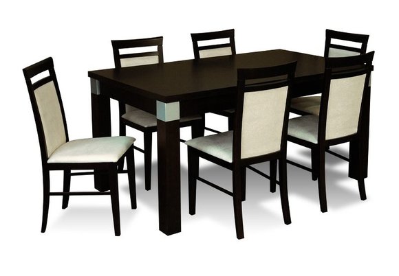 Essgruppe Esstisch Tisch mit 6 x Stühlen Model Z06 von JVmoebel