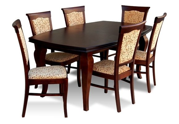 Essgruppe Esstisch Tisch mit 6 x Stühlen Model Z11 von JVmoebel