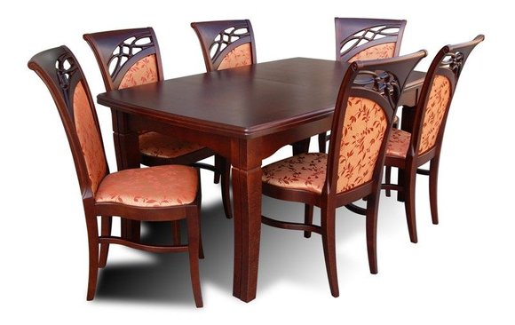 Essgruppe Esstisch Tisch mit 6 x Stühlen Model Z29 von JVmoebel