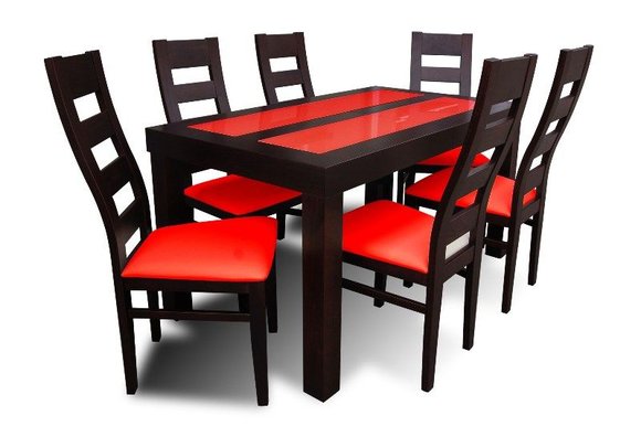 Essgruppe Esstisch Tisch mit 6 x Stühlen Model Z32 von JVmoebel