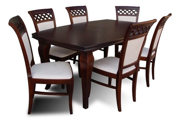 Essgruppe Esstisch Tisch mit 6 x Stühlen Model Z33 von JVmoebel