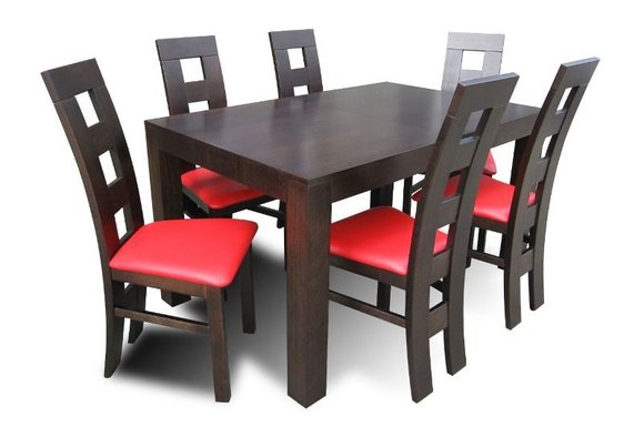 Essgruppe Esstisch Tisch mit 6 x Stühlen Model Z40 von JVmoebel