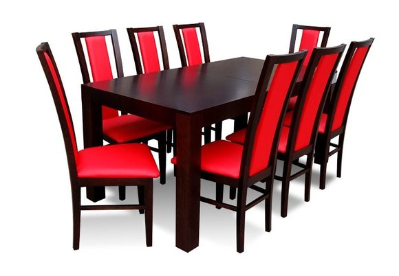 Essgruppe Esstisch Tisch mit 8 x Stühlen Model Z07 von JVmoebel