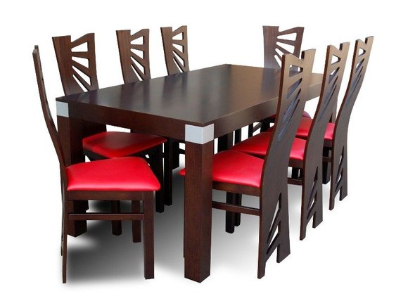 Essgruppe Esstisch Tisch mit 8 x Stühlen Model Z28 von JVmoebel