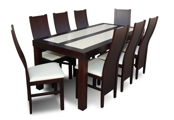 Essgruppe Esstisch Tisch mit 8 x Stühlen Model Z36 von JVmoebel