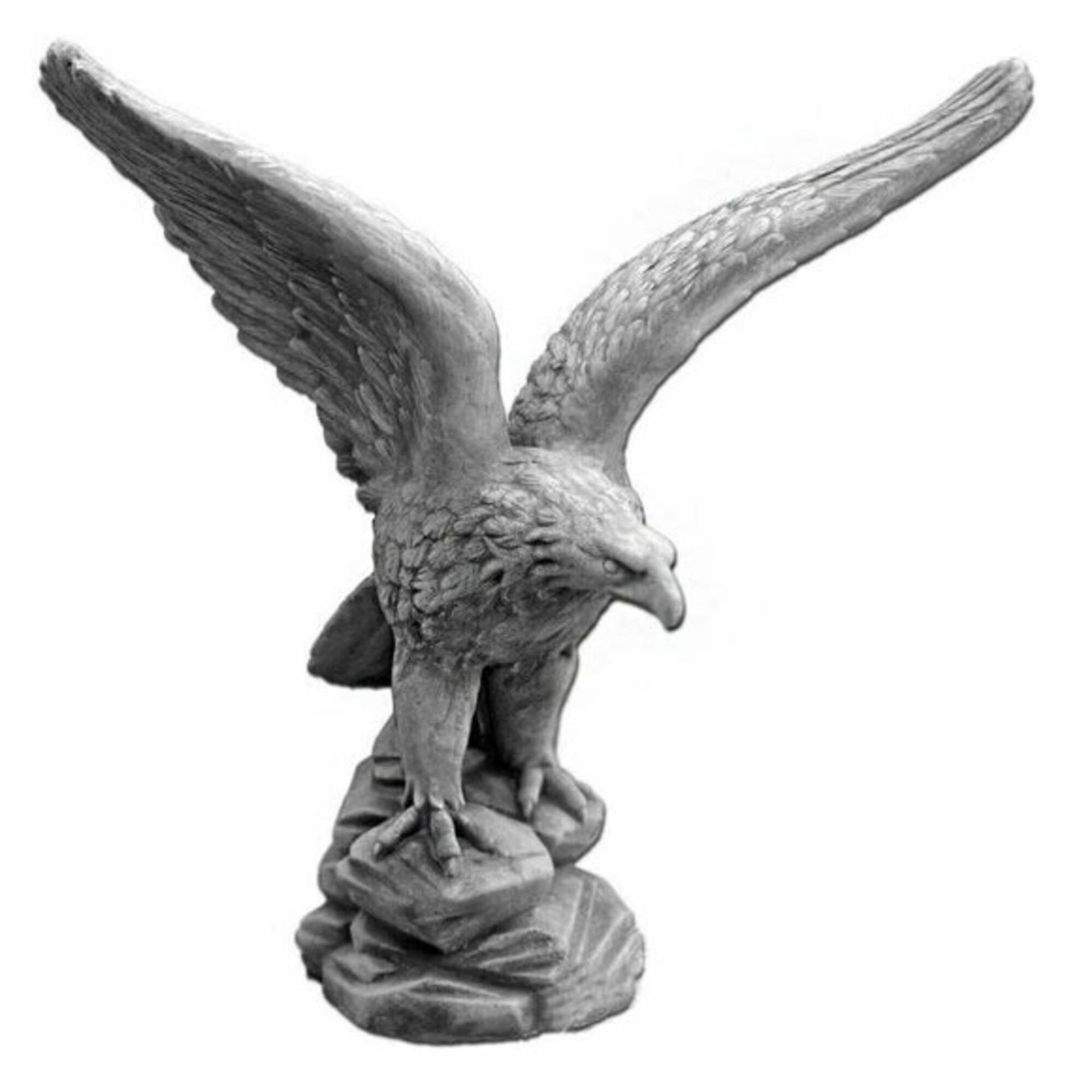 GARTENFIGUR STEINFIGUR FIGUR GARTEN SKULPTUR STEINGUSS ADLER von JVmoebel